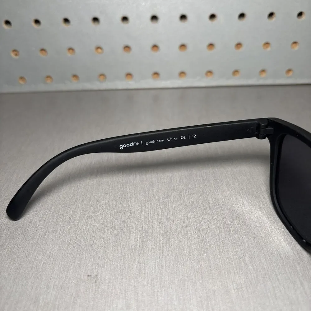 Goodr Sunglasses Back 9 Blackout Black Polarized Sports Active Running Golf